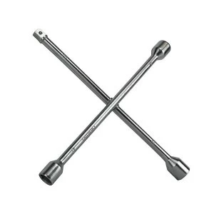 Image of Faithfull 4-Way Wheel Brace Chrome Plated 14in