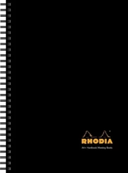 Image of Rhodia Meeting Book A4plus Wirebound Hard Back Black - 3 Pack