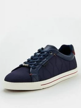 Image of Ted Baker Ashtol Canvas Trainers - Navy, Size 10, Men