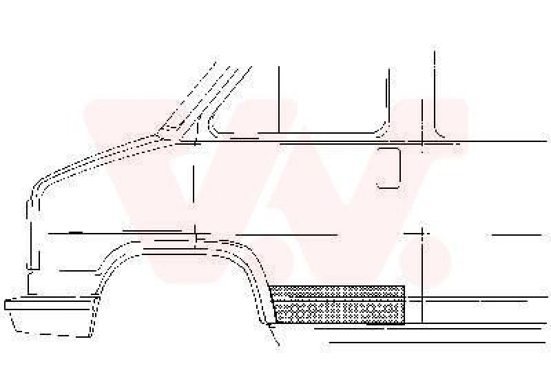 Image of VAN WEZEL Door repair panel VAN WEZEL 1745171