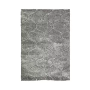 image of Carved Wave Rug Grey 120 x 170cm