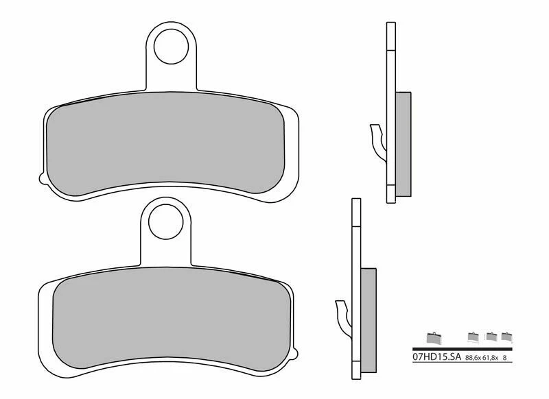 Image of Brembo S.p.A. Street Sintered Metal Brake pads - 07HD15SA