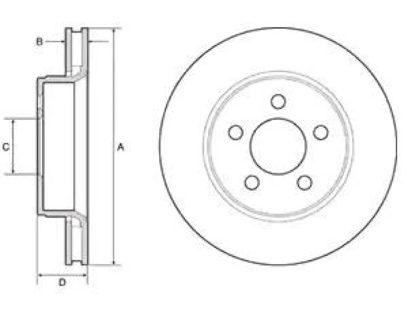 Image of DELPHI BG4642 Brake disc Vented, Oiled Brake Disc (82)