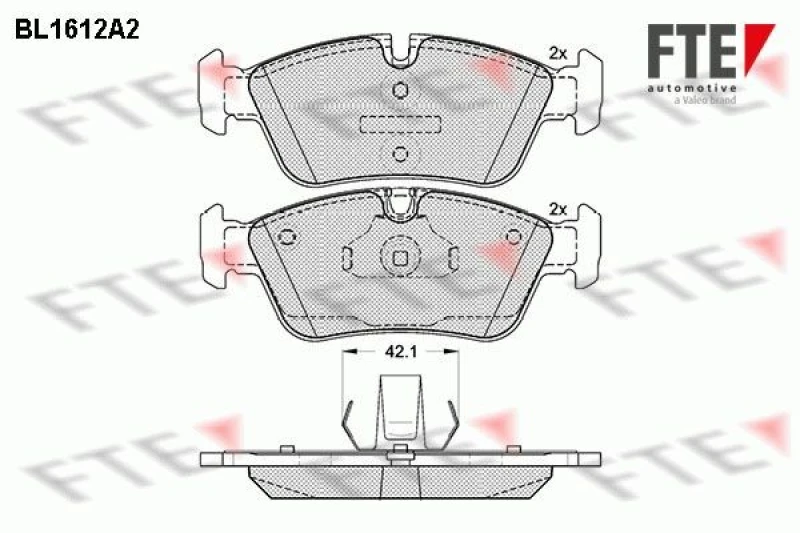 Image of Brake pad set FTE 9010247