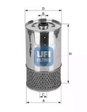 Image of 2552800 UFI Oil Filter Oil Cartridge