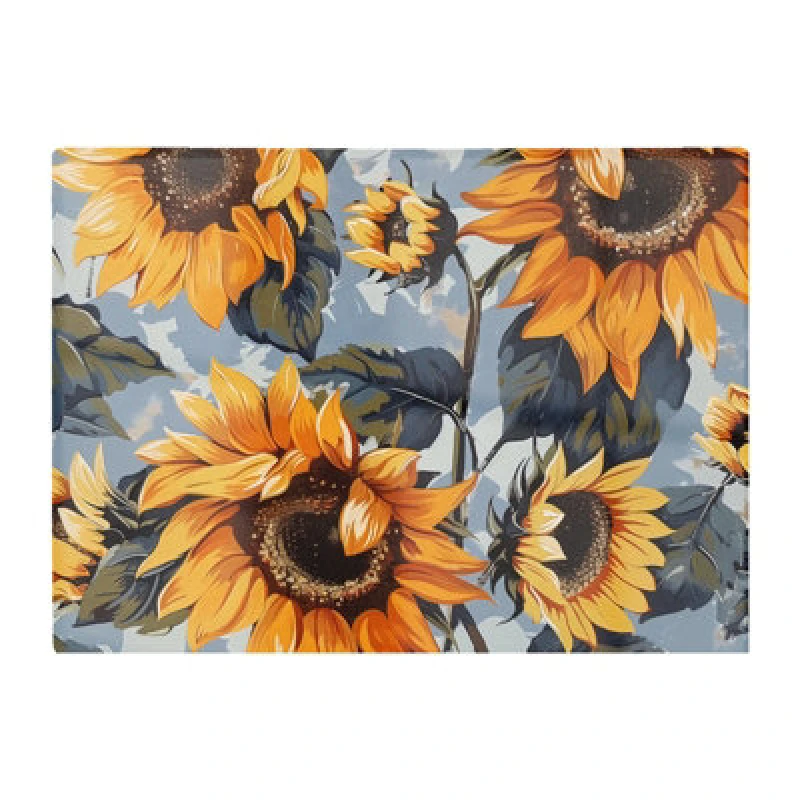 Image of Warren Reed Designer Sunflowers On A Sunny Day Chopping Board