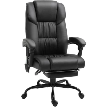 Image of Vinsetto - 6-Point PU Leather Massage Racing Chair Electric Padded Recliner Chair Height Angle Adjustable 5 Wheels w/ Remote Footrest Home Office