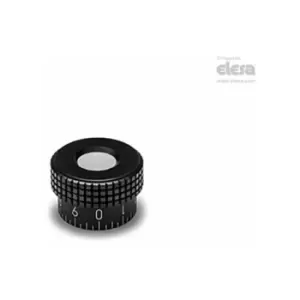 Image of ELESA Knurled control knob-MBR.30 B-5+CGS-C9 Black