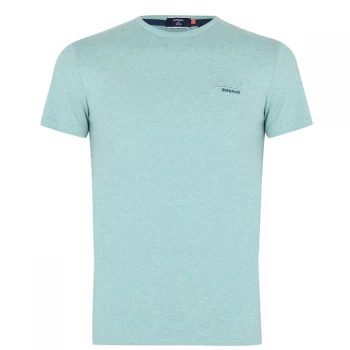Image of Superdry Orange Label Vintage Embroidered T-Shirt - Sage Marl, Sage Marl, Size 2XL, Men