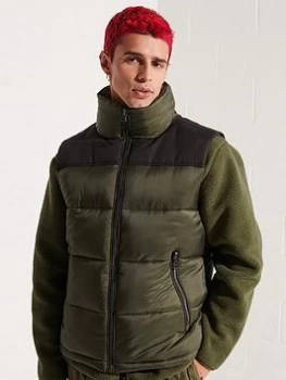 Image of Superdry Code Gilet - Moss, Moss, Size S, Men