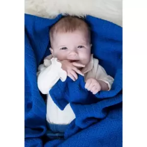 Image of Hippychick Cellular Baby Blanket - Classic Blue