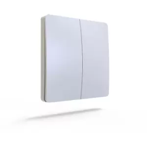 image of 2 Gang Wireless Kinetic Switch White Body pro range