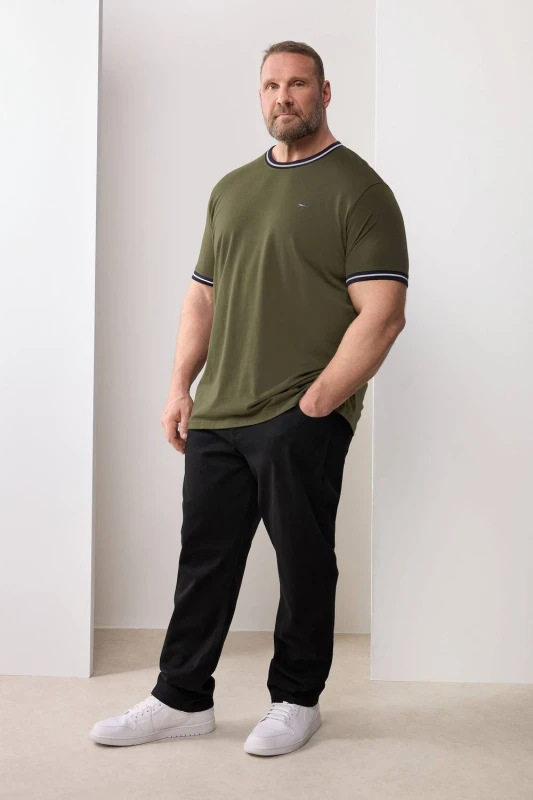 Image of BadRhino Mens Elasticated Waist Stretch Jeans in Black Size: 40R Black Male 40R