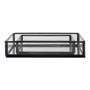 image of Gallery Interiors Set of 2 Artemis Tray Black / Large