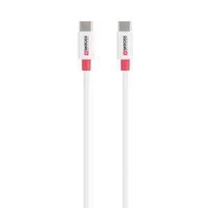 image of Skross USB cable USB 2.0 USB-C plug, USB-C plug 0.15 m White Round SKCA0007C-C15CN