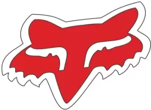 Image of FOX Head 7 Sticker, red, red, Size One Size