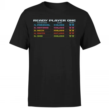 image of Ready Player One 8 Bit Scoreboard T-Shirt - Black - 3XL - Black