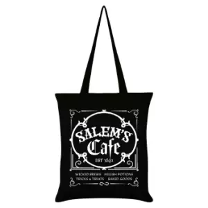 image of Grindstore SalemA's Cafe Tote Bag (One Size) (Black/White)