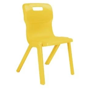 Image of Titan One Piece Chair 430mm Yellow KF72173