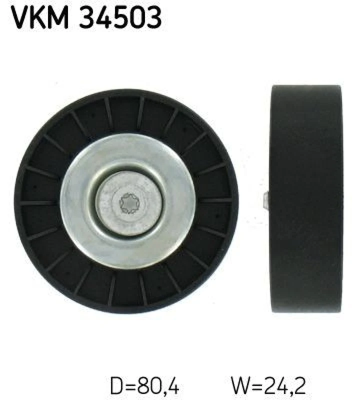 Image of SKF Deflection / guide pulley, V-ribbed belt SKF VKM 34503