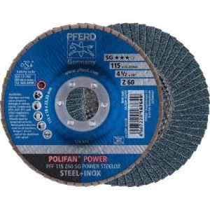 image of PFERD 67686115 POLIFAN-serrated washer PFF 115 Z60SG POWER STEELOX Diameter 115mm 10 pc(s)