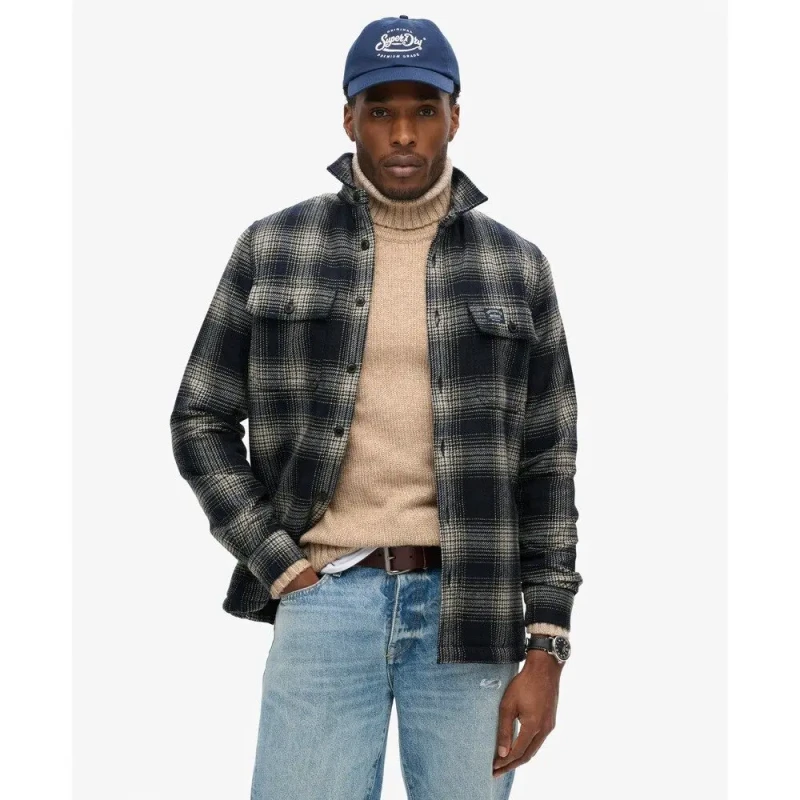 Image of Checked Sherpa-Lined Shacket