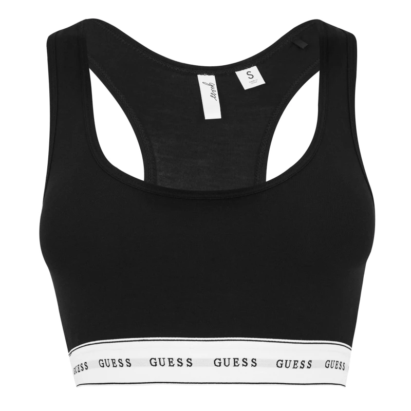 Image of Guess Carrie Bralette With Logo Band 14673306 Black
