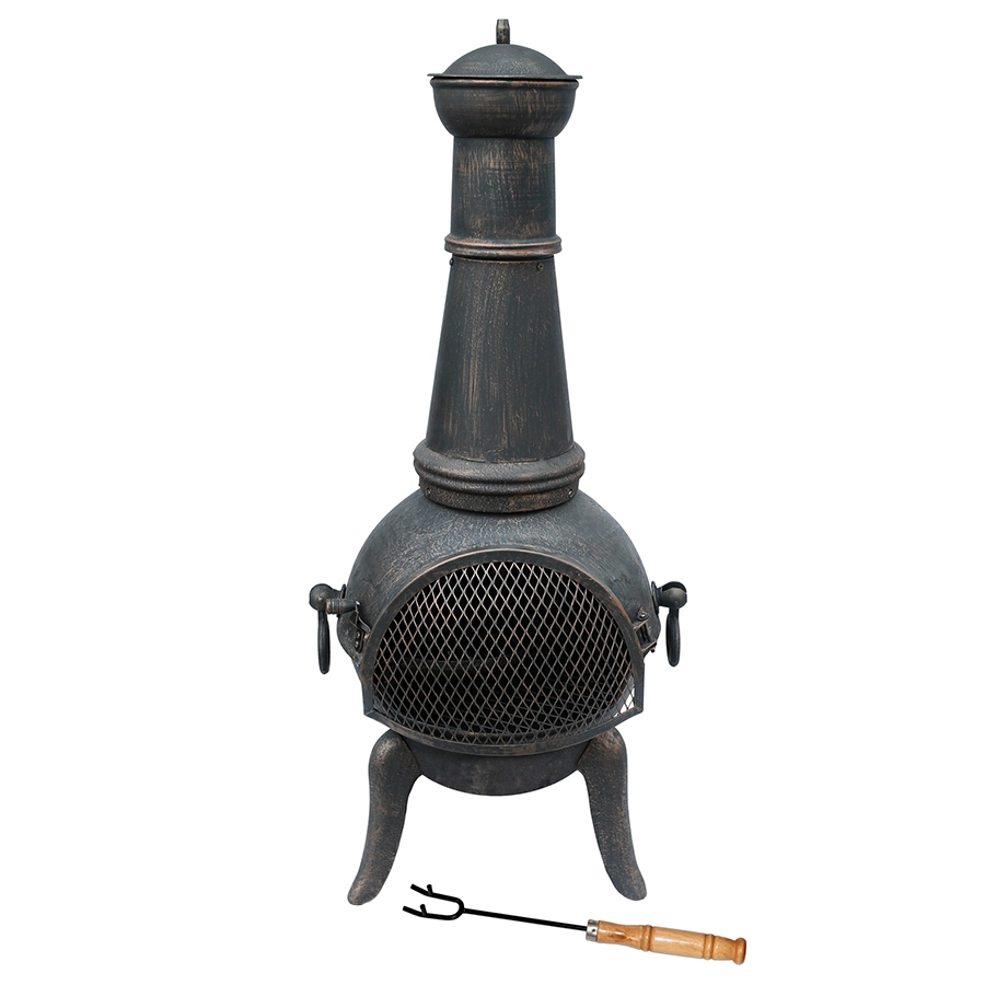 image of Charles Bentley Extra-Large Cast Iron Chiminea