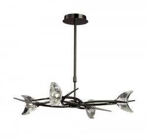 image of Telescopic Semi Flush Convertible 4 Light G9, Black Chrome