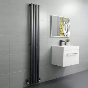 Image of Anthracite Vertical Single Panel Radiator 1600 x 240mm - Margo