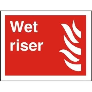 image of Stewart Superior FF113PLRP Screw Plastic Sign 200x300 Wet riser