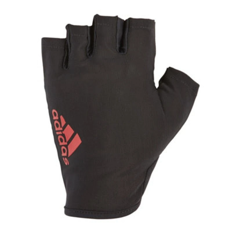 Image of Adidas Mens Half Finger Essential Gym Gloves Red