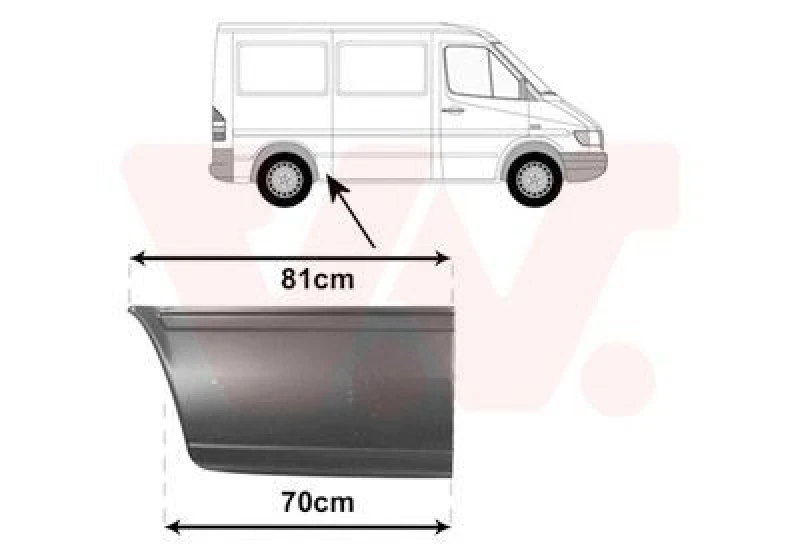 Image of VAN WEZEL Side panel VAN WEZEL 3075142