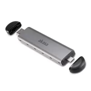 Image of Akasa USB M.2 Adapter SATA/NVMe Type A/C
