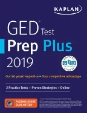 Image of ged test prep plus 2019 2 practice tests proven strategies online