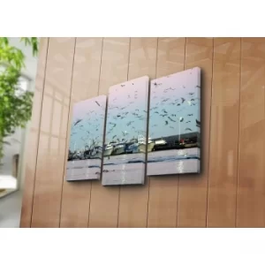 Image of 3KBPAT-17 Multicolor Decorative Canvas Painting (3 Pieces)