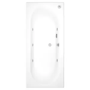 image of Burford Double Ended Bath with 6 Jet Whirlpool System - 1700 x 750mm