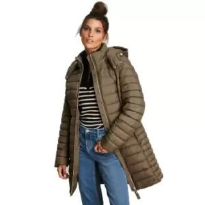Image of Joules Womens Canterbury Long Funnel Neck Puffer Jacket Coat UK 10- Bust 35', (89cm)