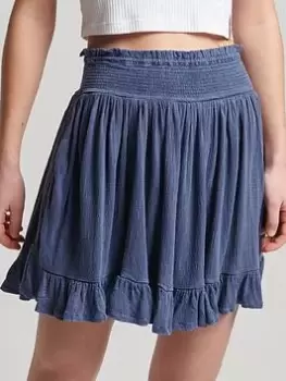 Image of Superdry Summer Jersey Skirt, Blue, Size 10, Women