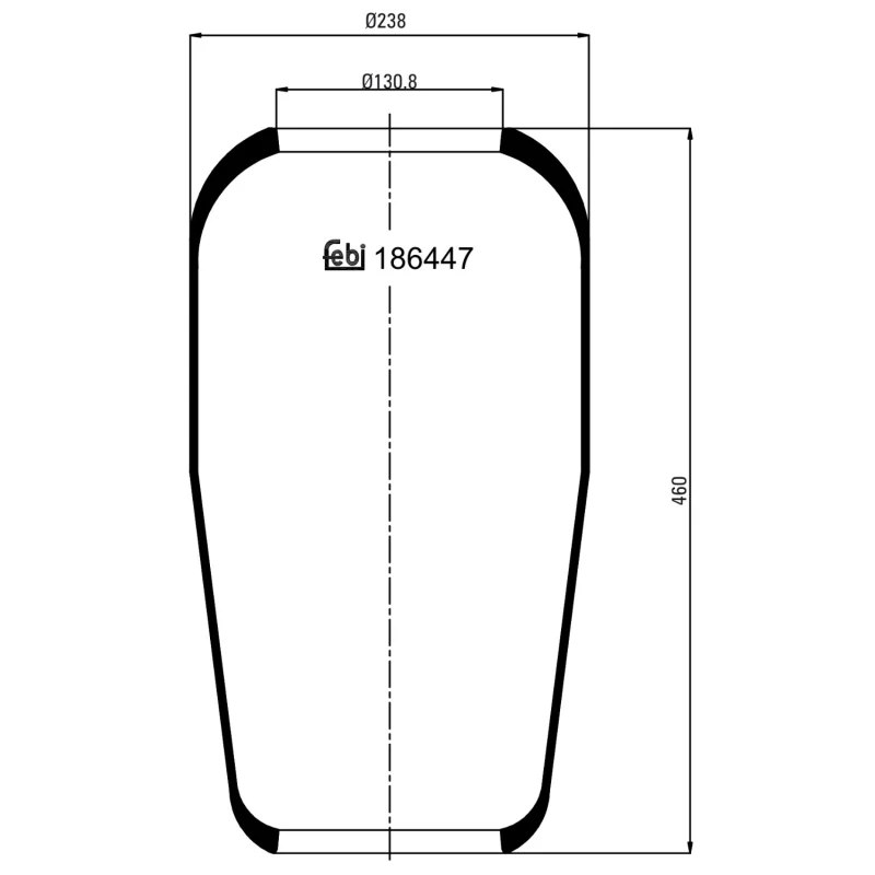Image of FEBI BILSTEIN 186447 Boot, air suspension CR (chloroprene rubber) Boot,air suspension (324)