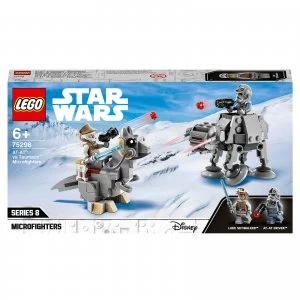 image of LEGO Star Wars: AT-AT vs. Tauntaun Microfighters Set (75298)