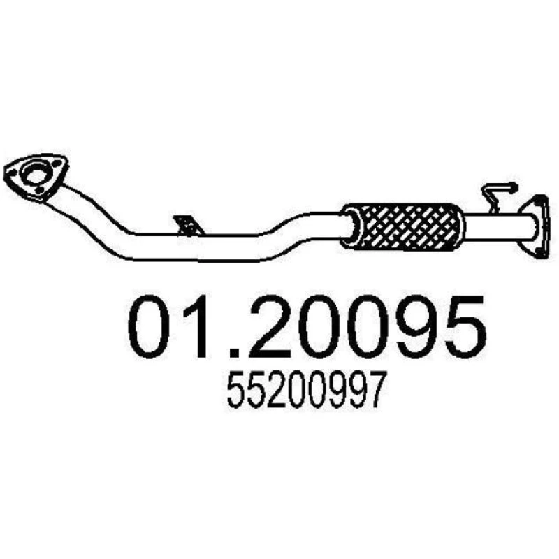Image of MTS 01.20095 Exhaust Pipe Front, Length: 920mm Exhaust Pipe (17)
