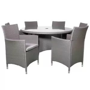 image of Royalcraft Nevada 6 Seater KD Round Dining Set - Grey