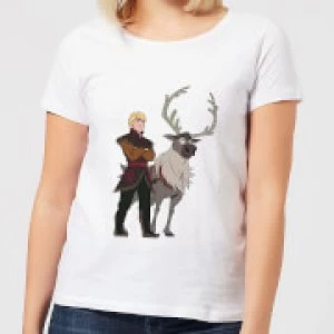 image of Frozen 2 Sven And Kristoff Womens T-Shirt - White - XXL