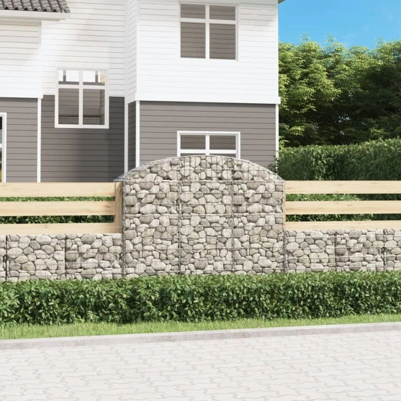 Image of VIDAXL Vidaxl - Arched Gabion Basket 150x50x120/140cm Galvanised Iron 8720845651190