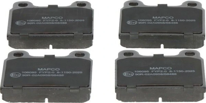 Image of MAPCO 106095 Brake pad set Front Axle, excl. wear warning contact Brake Pad Set,disc brake (402)