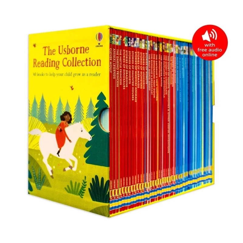 Image of Usborne Reading Collection 40 Books Set Series 1 and 2 Billy Goats Gruff, Minotaur, Hamlet Usborne Books
