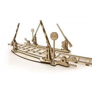 Image of Railway Crossing UGears 3D Wooden Model Kit