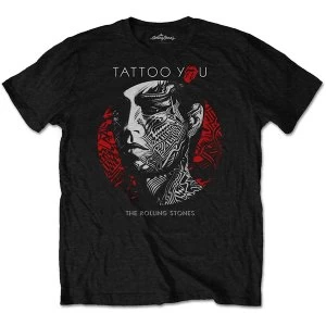 Image of The Rolling Stones - Tattoo You Circle Mens Large T-Shirt - Black