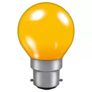 Image of Crompton Lamps 15W Golfball B22 Dimmable Colourglazed IP65 Amber